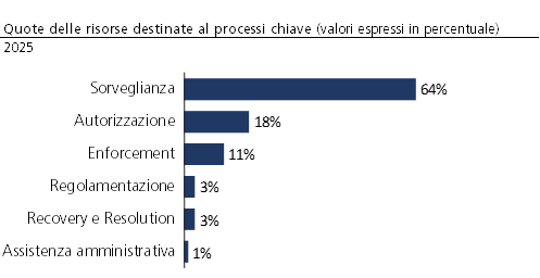 Quote delle risorse destinate al processi chiave