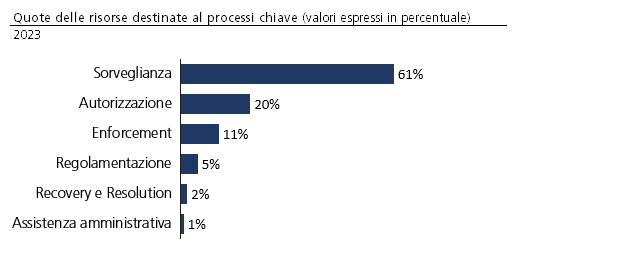 Quote delle risorse destinate al processi chiave