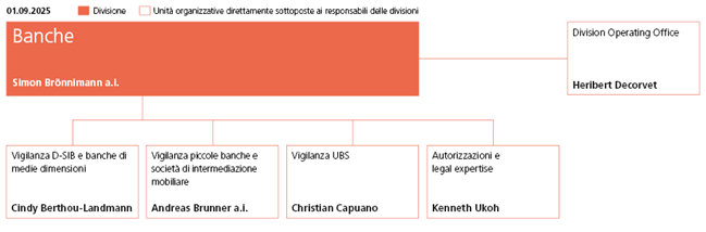 Organigramma divisione Banche