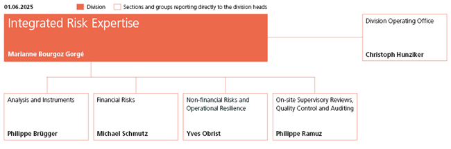 Integrated Risk Expertise division organisation chart